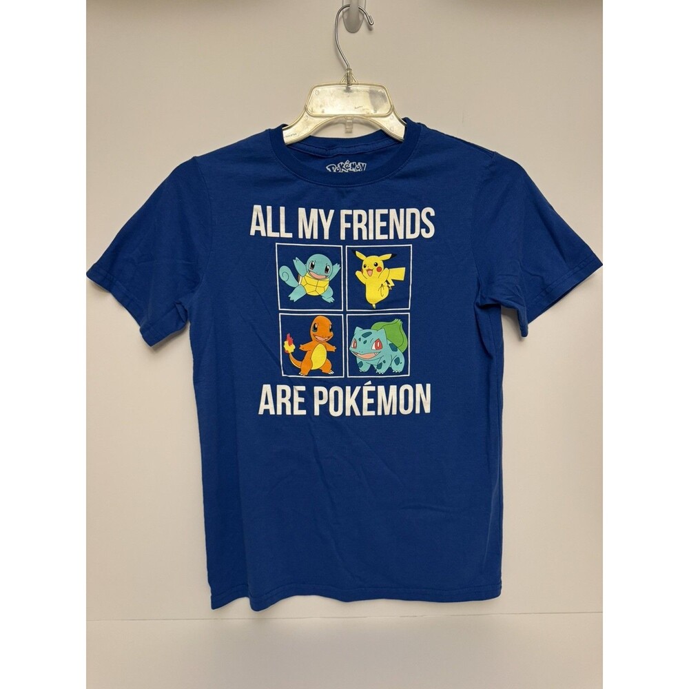 All My Friends Are Pokémon Graphic T-Shirt Kids Size XL 50%Cotton 50% poly